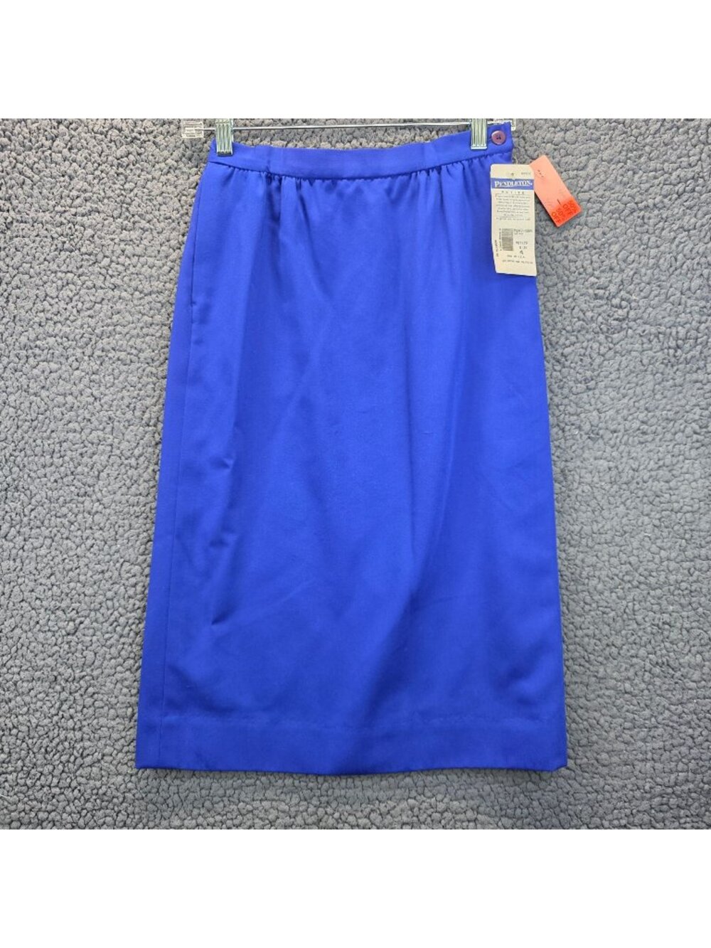 Vintage Pendleton Midi Pencil Skirt 4P Blue Preppy Old Money Office 90s Academia